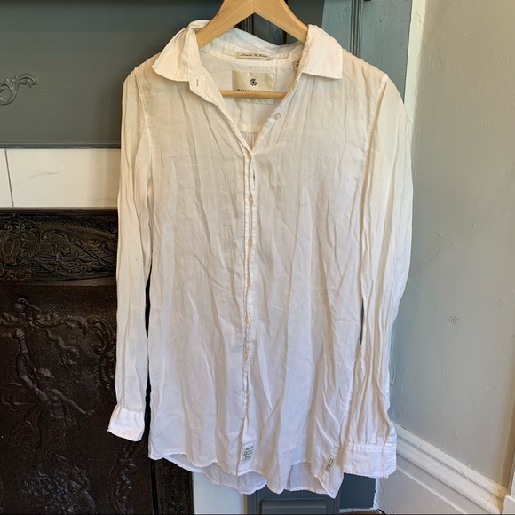 Maison scotch oversized white blouse - Picture 1 of 3